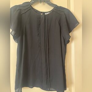 Worthington Black Pleated Blouse